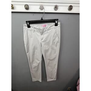 Lilly Pulitzer Pants Womens size‎ 0 Light Khaki Beige Stretch Trouser Basic